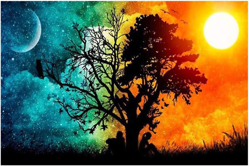 thansky Paint by Numbers Kit for Adults，Full Drill DIY 5D Diamond Painting Landscape Cross Stitch Kits Embroidery Home Decor(2)