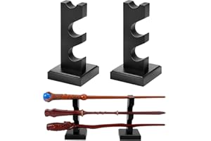 Wizard Wand Display Stand Wooden Magic Wands Holder 3 Tiered for Collection Black