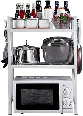 TLTLSNJ Estante De Cocina, Estante De Aluminio del Espacio Estante De