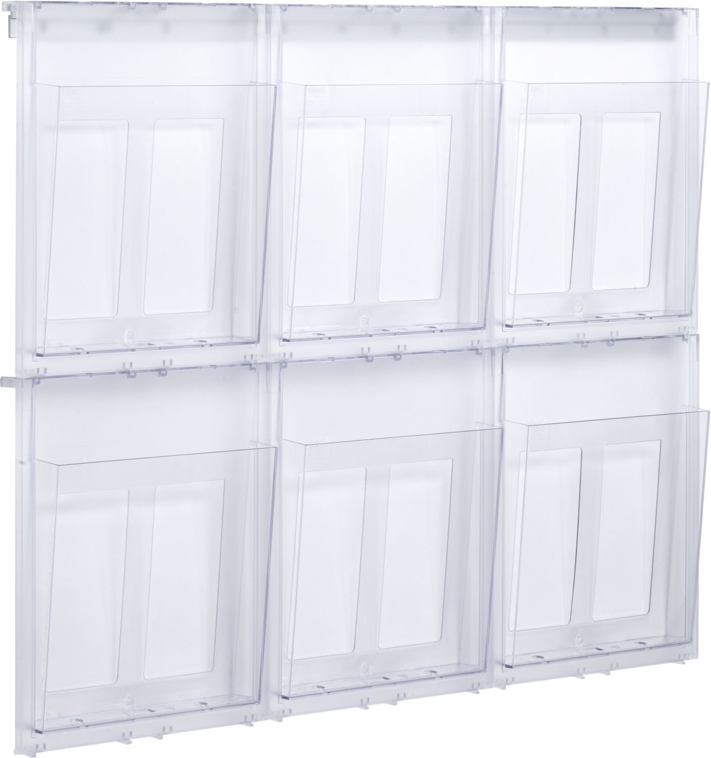 Helit Placativ Wall Display 6 x A4 Pockets Clear H6812002