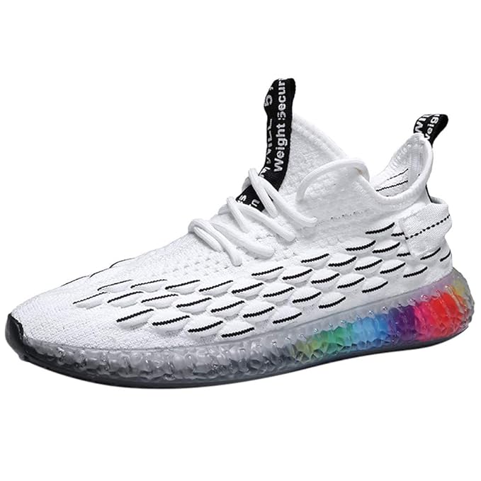  Dainzuy Running Shoes Men Rainbow Jelly Soles