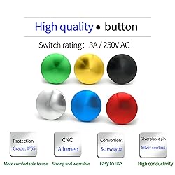 (2 Pcs) ZJWZJH Mushroom Push Button Switch 22mm