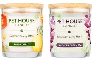 One Fur All - 100% Natural Soy Wax Candle - Pet Odor Eliminator, Up to 60 Hours Burn Time, Non-Toxic, Eco-Friendly Reusable G