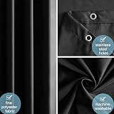 Furlinic Shower Curtain Anti Mould Resistant 100x200cm Black Polyester view 4