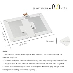 MULS EB-BT725ABU Replacement Battery Compatible