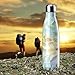 Double Walled Stainless Steel Vacuum Water Bottle, Y Chen Portable Travel Sports Leak-Proof No Sweat Cola Shape Bottle,Keep Hot 12 Hours&Cold 24 Hours,17oz （500ml) Opal