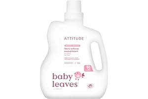 ATTITUDE Baby Fabric Softener, Plant and Mineral-Based Ingredients, HE Compatible, Vegan and Cruelty-free Laundry and Household Products, Unscented, 80 Loads, 67.6 Fl Oz
