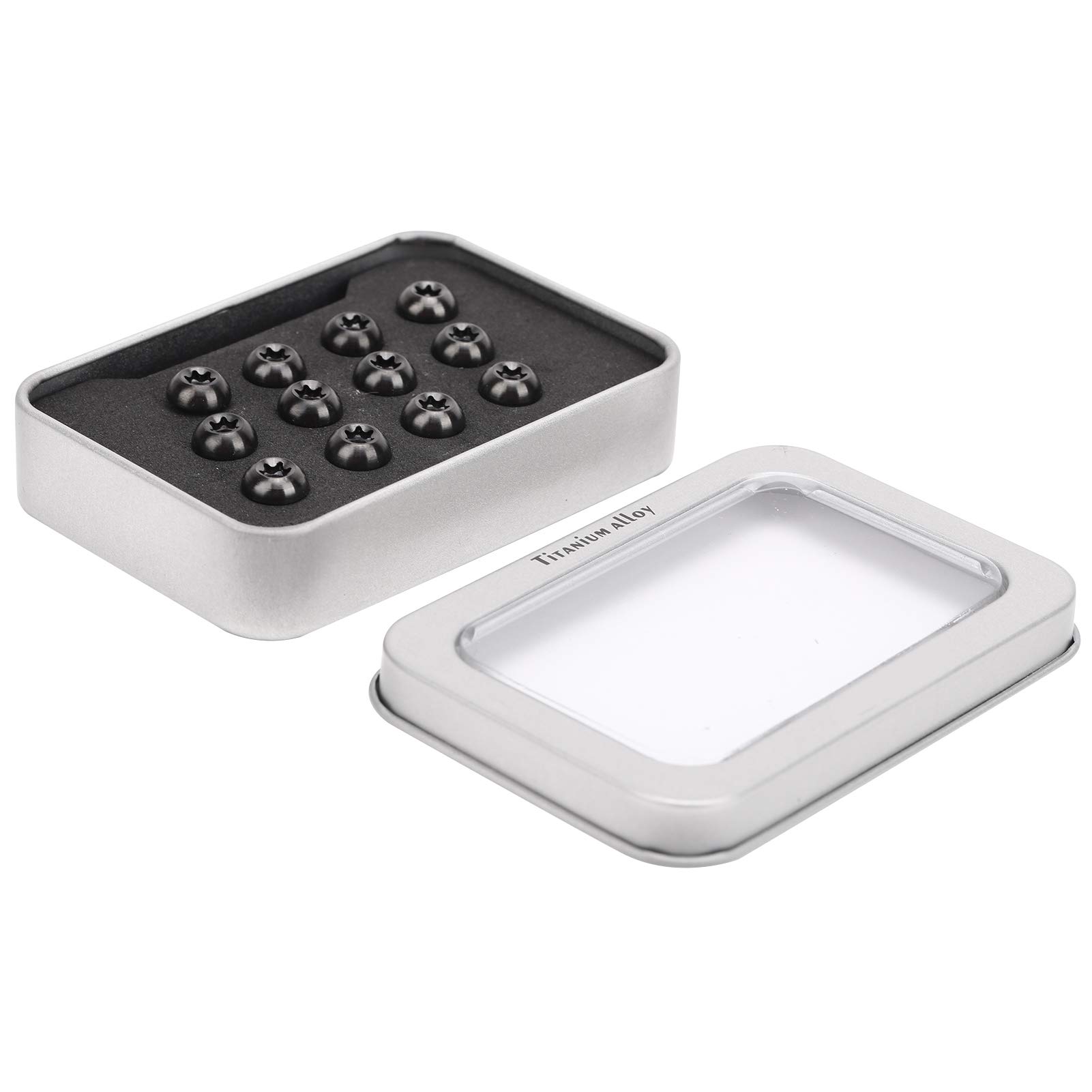 12Pcs Ti Titanium Bolts Torx M5x10 Bicycle Bike Disc Brake Cycle Rotor Screws,Bicycle Screws Gr5 (Titanium)