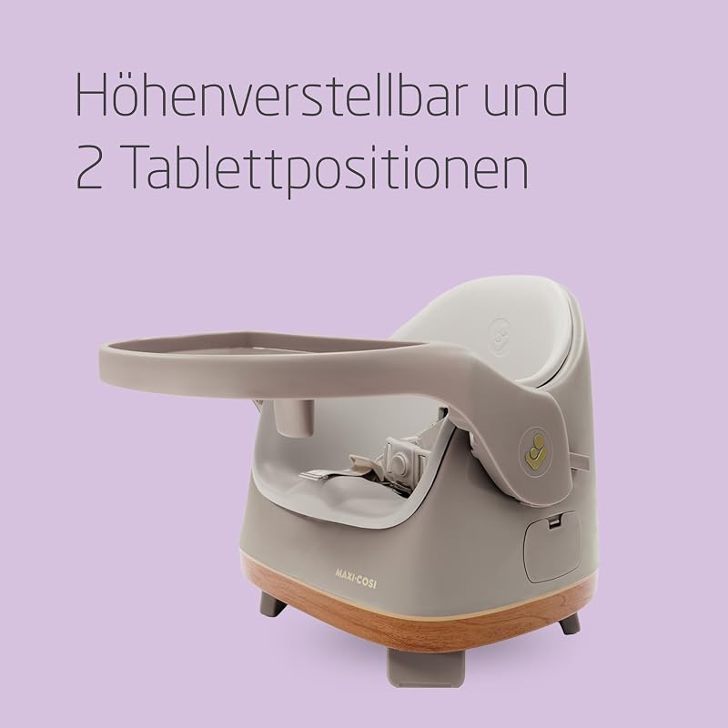 Jay 2-in-1 Sitzerhöhung Stuhl Kind, 6 Monate - 3 Jahre, 9-15 kg, Baby Sitzhilfe, Verstellbares Tablett, Einfache Reinigung, Kompaktes Design, Geräumig, Elegance Beige