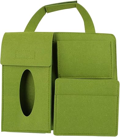 Amazon Uxcell シートバックポケット 車用収納ポケット ティッシュボックス付け フェルトバッグ 吊り下げ グリーン ポケット ケース カバー 車 バイク