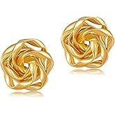 Gold Shell Earrings Beach Earrings for Women Seashell Earrings Gold Hoop Earrings 18K Gold Earrings for Women Trendy Statement Dangle Earrings