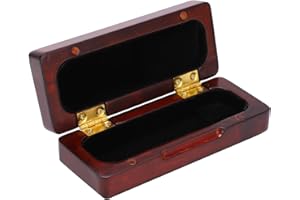 Solid Wood Mouthpiece Case Box, Sax Mouthpiece Storage Box, Portable Musical Instrument Accessories with Soft Inner Fluff for