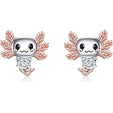 Axolotl Earrings 925 Sterling Silver Hypoallergenic Cute Axolotl Jewelry Gifts for Women