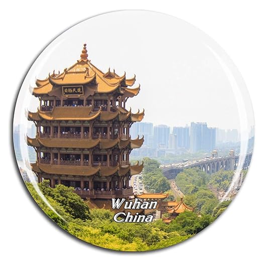 Weekino China Torre Amarilla de la grúa Wuhan Imán de Nevera 3D de ...