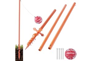 fulsuces Tetherball Pole Set with Ball and Rope, 99in Tetherball Set with Ground Base, Metal Tetherball Equipment for Backyar