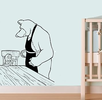 Amazon Com Oso Cook Masha Y El Oso Pared Vinilo Calcomania Casa