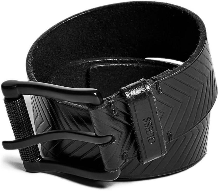 GUESS Men's Chevron Leather Belt at Amazon Men’s Clothing store