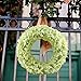 GTidea Spring Front Door Wreath Artificial Silk Hydrangea Flowers Garland Home Office Wedding Wall Decor 14-15 Inch Green