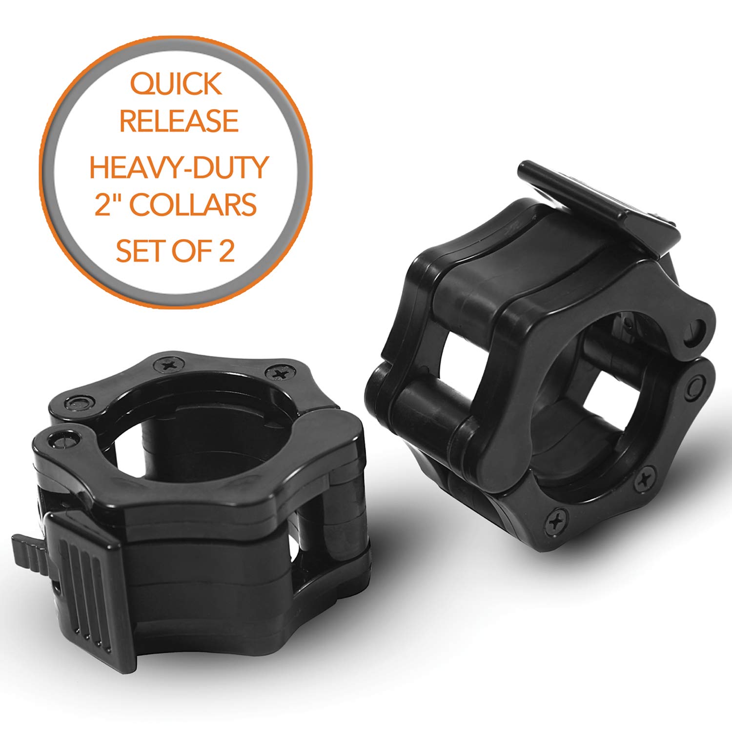 QuickRelease Safety Collars for Olympic Barbells Strength Training