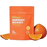 Love Sweat Fitness Pep Rally Energy Boost | Clean Natural Caffeine Drink Mix | 100mg Green Tea + Ginseng | Tangerine Flavor | Vegan, Gluten Free, Non-GMO | 15 Servings