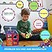 Magnetic Blocks Set for Kids, Toddlers, Boys & Girls - 56 BPA Free Big Colorful Tiles with Strong Magnets - Educational STEM 3D Building Magnet Toy for Creative Learning, Construction, Fun & Play