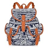 Vbiger Canvas Backpack for Women & Girls Boys Casual Book Bag Sports Daypack