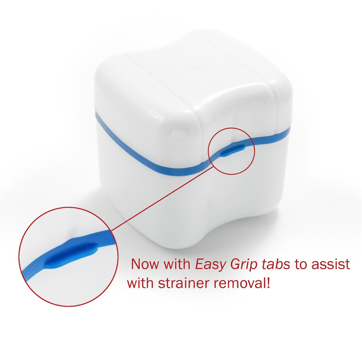 Retainer-Denture Bath-Dental Appliance Cleaning Case Size Standard with Easy Grip – Color Admiral Blue : Beauty