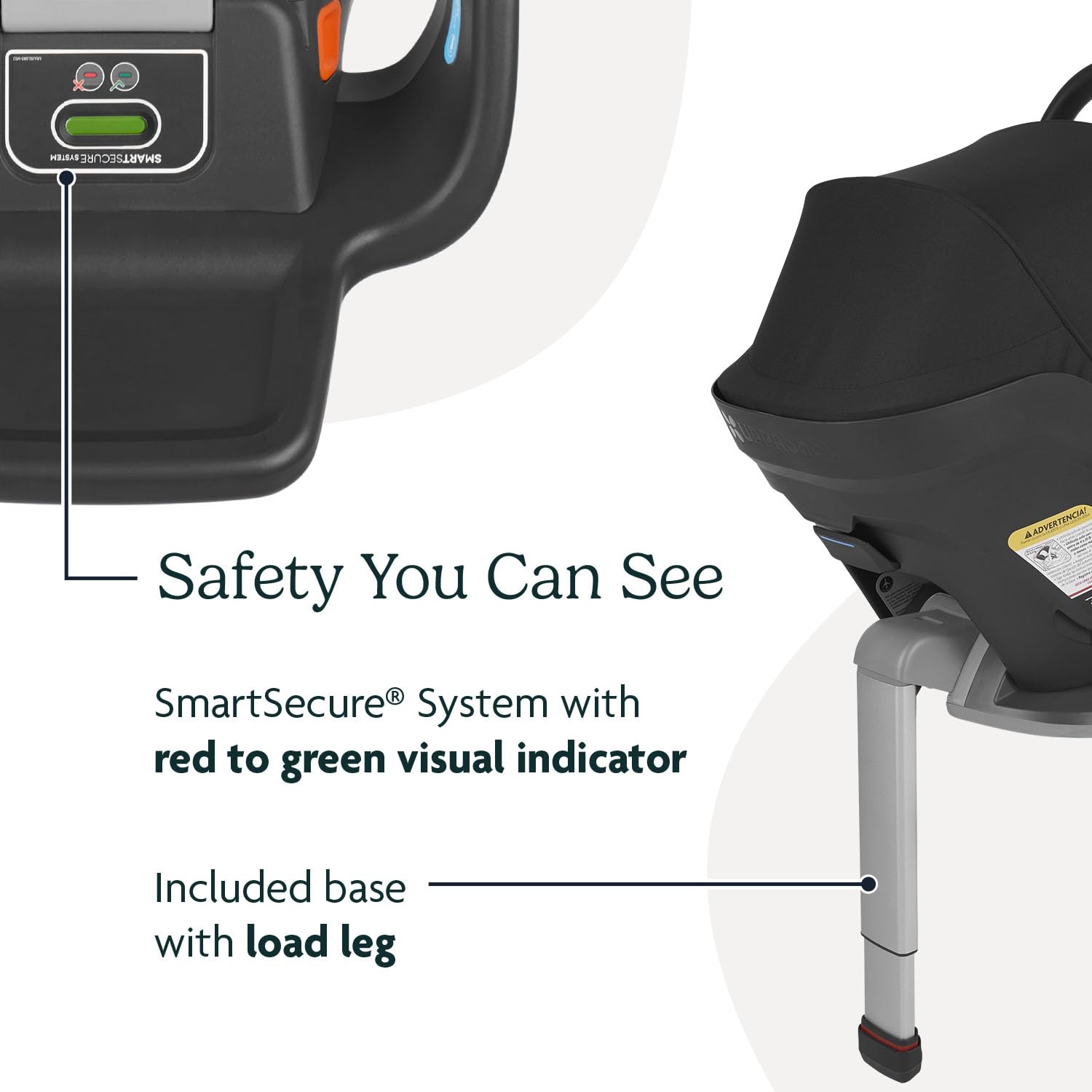 UPPAbaby Mesa Max Infant Car Seat/Base with Load Leg and Robust Infant Insert Included/Innovative Safety Features + Simple Installation/Direct Stroller Attachment/Jake (Charcoal)