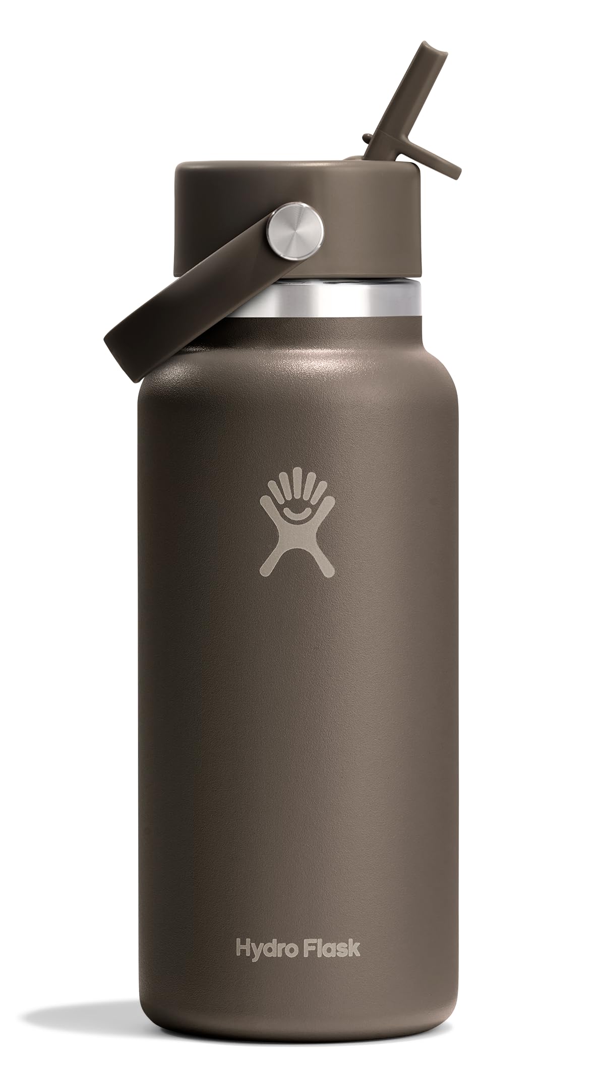 Hydro Flask Water Bottle - Insulated Stainless Steel - Wide Mouth Flex Straw Lid, Non Spill, Leakproof and Refillable in 32 Oz Sandpiper Image