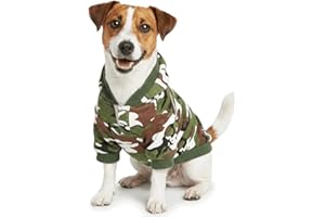 DroolingDog Dog Hoodie Small Medium Camo Dog Clothes Large Dog Shirt for Small Dogs, Small, Army Green