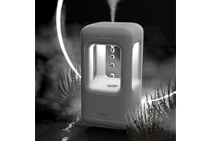 600ml Small Humidifier White - with Anti Gravity Water Flow Visual Effect, Provides Even Humidity for Indoor Plants, Bedroom 
