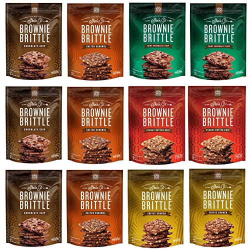 Brownie Brittle, 5 Ounce, Snack Variety Pack (120 calories per ounce), (Pack of 12)