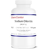 Sodium Chloride (Salt), High Purity Crystals, 500 Grams (1.1 lb.)