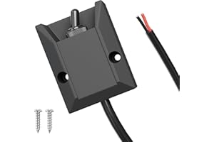 RVMARINEPAT Wired Toggle Switch 12V 30A Heavy Duty Waterproof Toggle Switch SPST ON/Off 2 Pin Latching Rocker Switch with 2ft Wire for Marine, RV, Automotive, Boat Electrical Systems