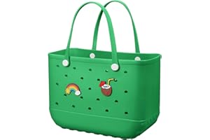 BAONAT Beach Bag Rubber Tote Bag - Waterproof Travel Bag for Women Washable Tote Bag Handbag for Sports Beach Market Pool