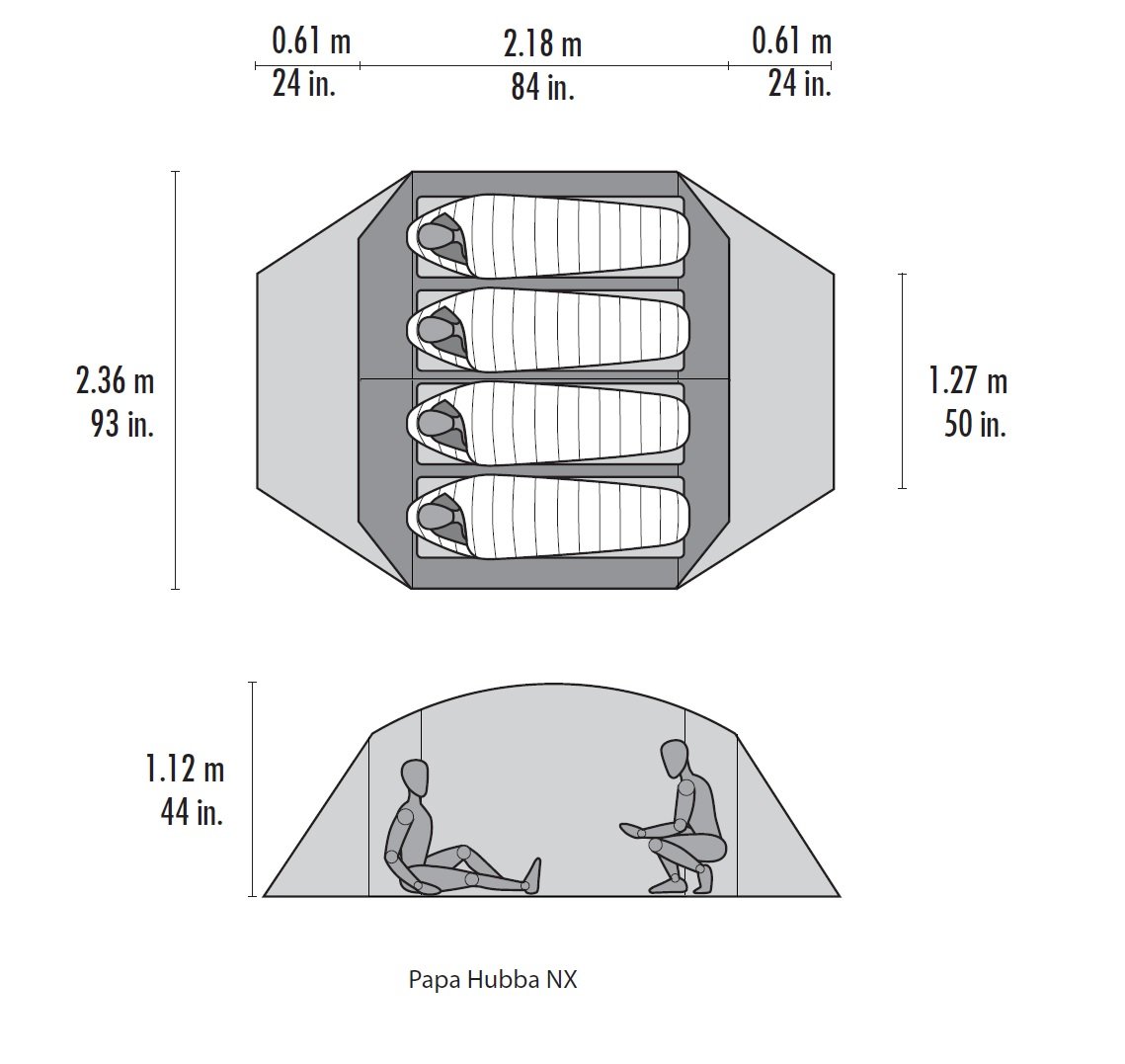 msr papa hubba nx 4 tent