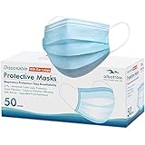 Disposable 3 ply Face Masks Pack of 50 pcs/box, Albatross Health 3ply Deluxe Procedure Earloop Face Mask, Safety Mask Filter 