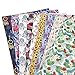 David Angie 9 Sheets Flower Printed Synthetic Leather Canvas Back 8