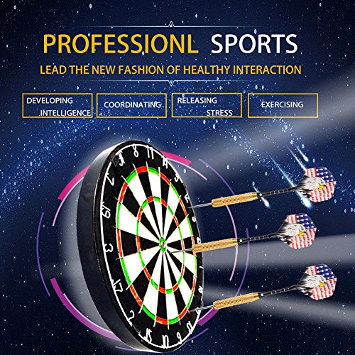 Darts Steel Tip Set (15 Pack) 18 Grams with Millstone Sharpener, 5 Set of Extra Flights, Aluminum Shaft, Brass Barrel and a Premium Storage Case, Perfect for All Levels Designed by Aterox