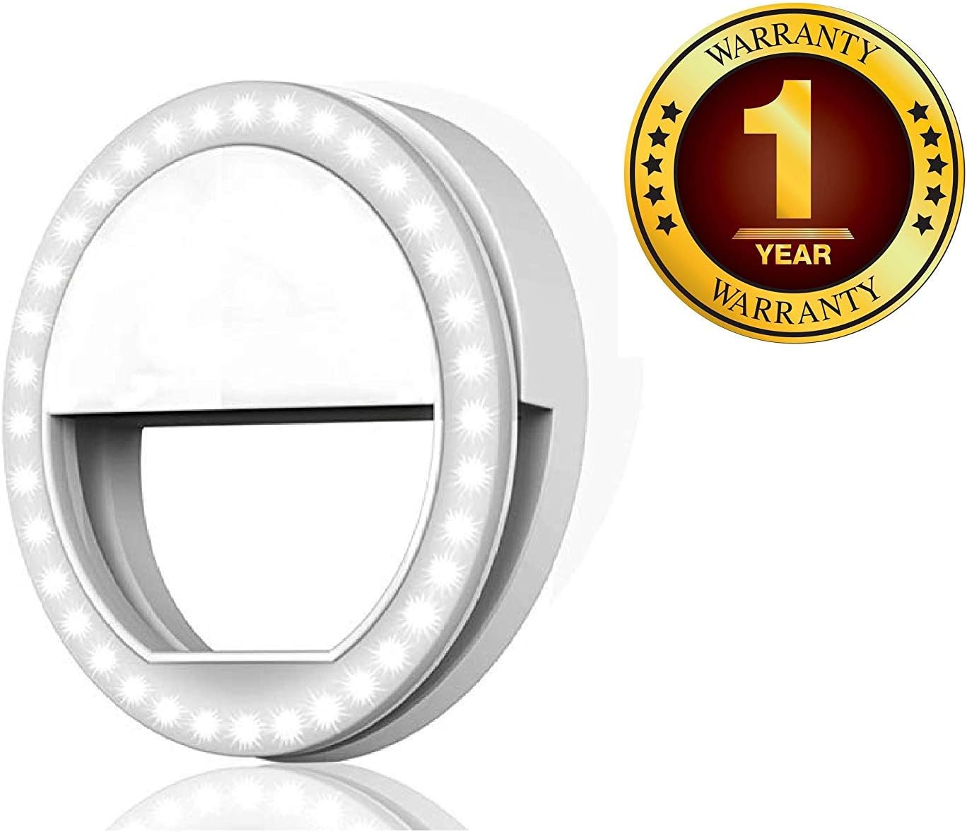 Freckle Portable Selfie Beauty LED Ring Light for Smartphones, Tablets, Android and iPad Series (Multicolour)