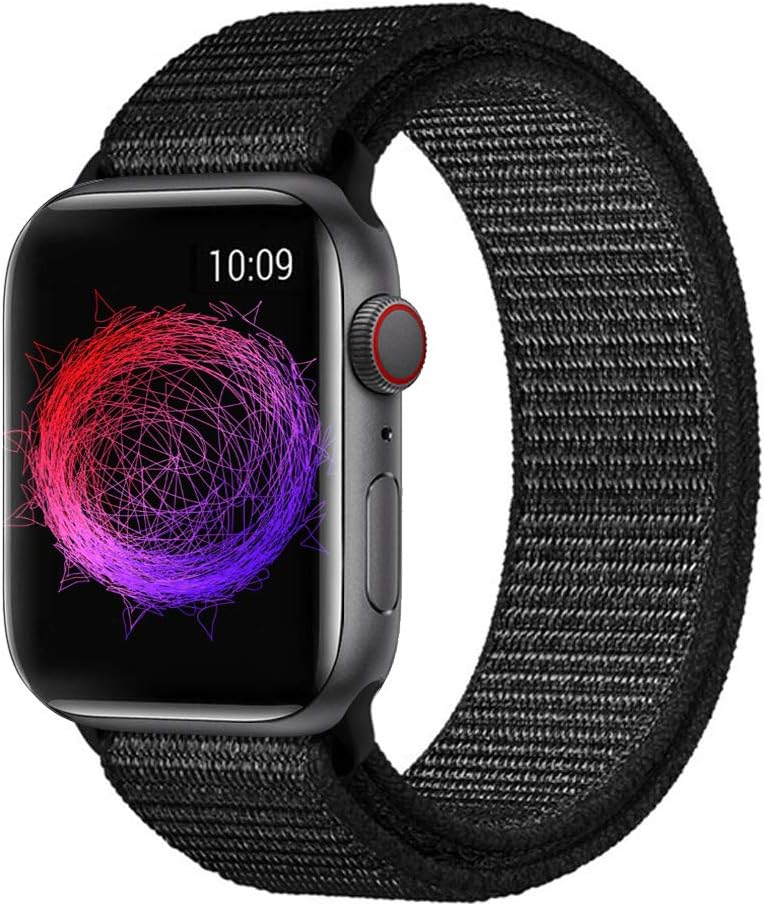 Compatible for Apple Watch Band 38MM 40MM 42MM 44MM, Lightweight Breathable Soft Nylon Replacement Strap Compatible with Apple Watch iwatch Series 5 4 3 2 1