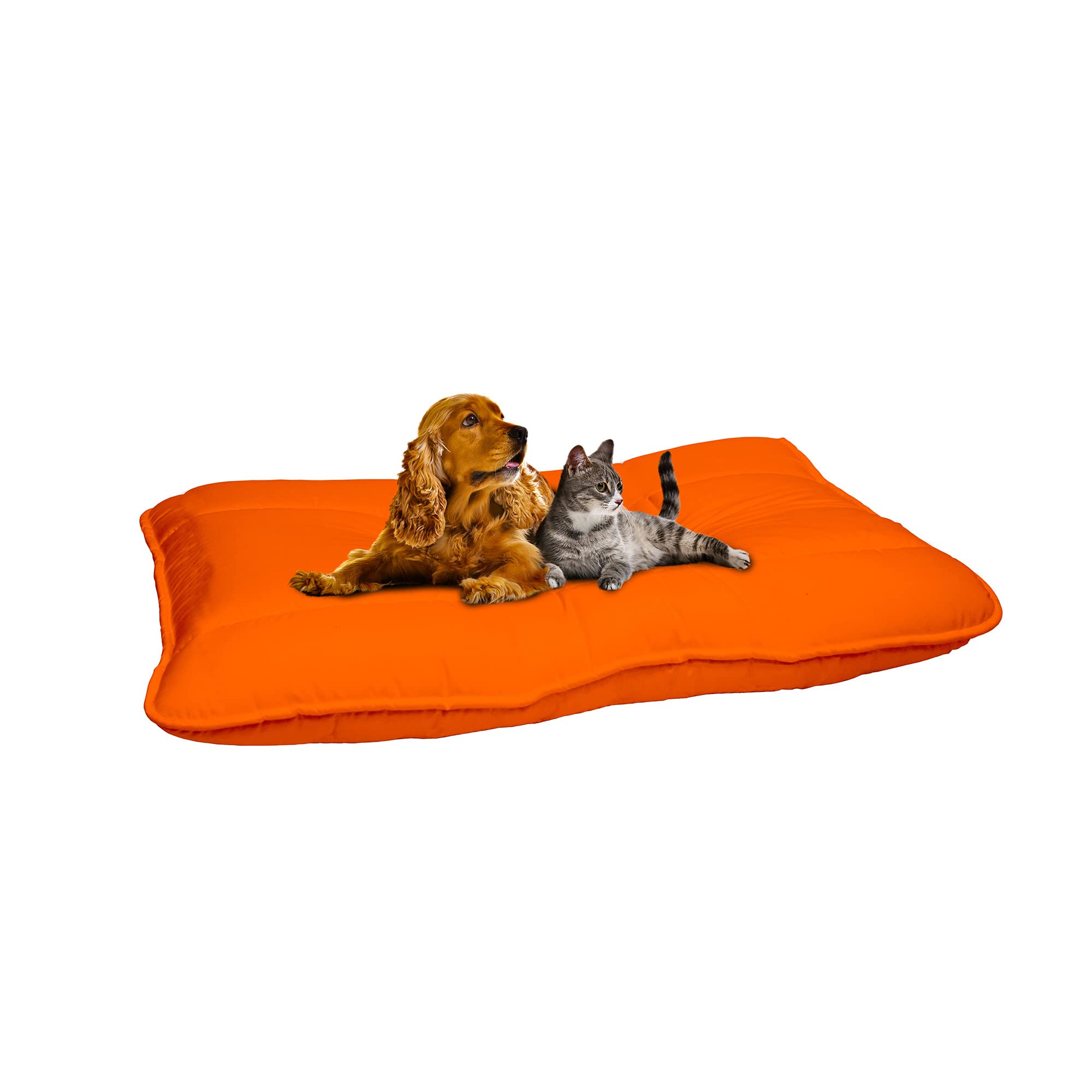 Stripey Finds Italian Bed Linen Dogs Maxy Pillow, 60 x 100 cm, Orange