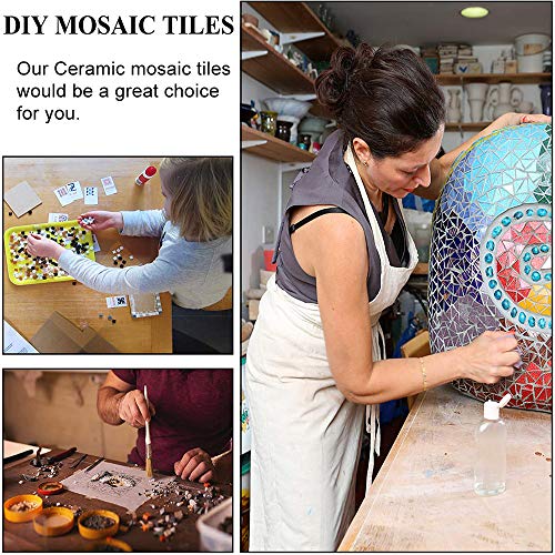 200g Blue Mosaic Tiles for DIY Crafts - Premium Quality Ceramic Mosaic Supplies Irregular Shape 0.6x1.2 inch - Perfect for Home Decoration Handmade DIY Crafts Arts Blue Mix