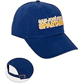 Desert Cactus San Jose State University Baseball Hat SJSU Spartans Brimmed Embroidered Cap Adjustable Cloth Strap Adult (Style B) Blue