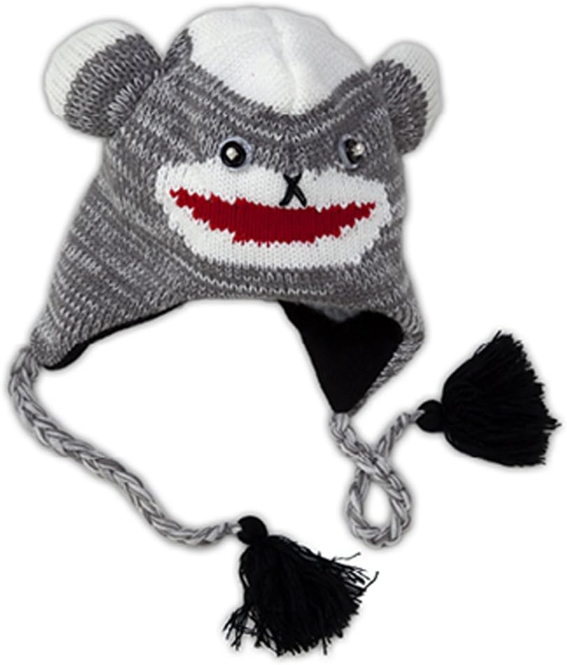 Animal Face Knit Hat (Monkey)