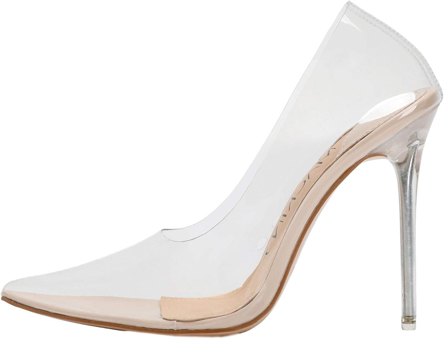 lucite heel pumps