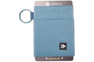 Thread Wallets Ultra Slim Minimalist Card Holder Wallet for Men and Women (Surf Blue, One Size)