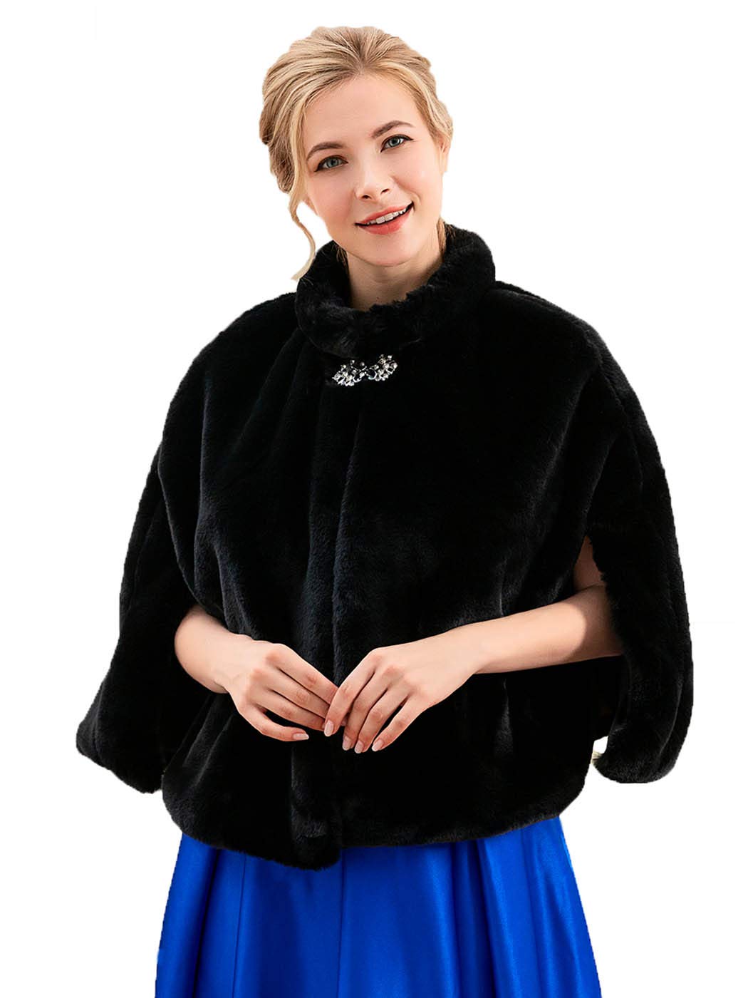 Asooll Women's Faux Fur Shawl 1920s Bride Wedding Fur Capes and Stoles Winter Cover Up for Women Asooll Women's Faux Fur Shawl 1920s Bride Wedding Fur Capes and Stoles Winter Cover Up for Women