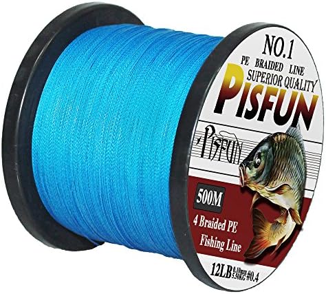 Pisfun SuperPower 500M(547 Yard)/1000M(1100 Yard) Braided Saltwater Fishing Line 4 Strands 14-80LB Advanced Superline Green Orange Grey Yellow White Blue Color