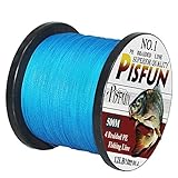 Pisfun SuperPower 500M(547 Yard)/1000M(1100 Yard) Braided Saltwater Fishing Line 4 Strands 14-80LB Advanced Superline Green Orange Grey Yellow White Blue Color